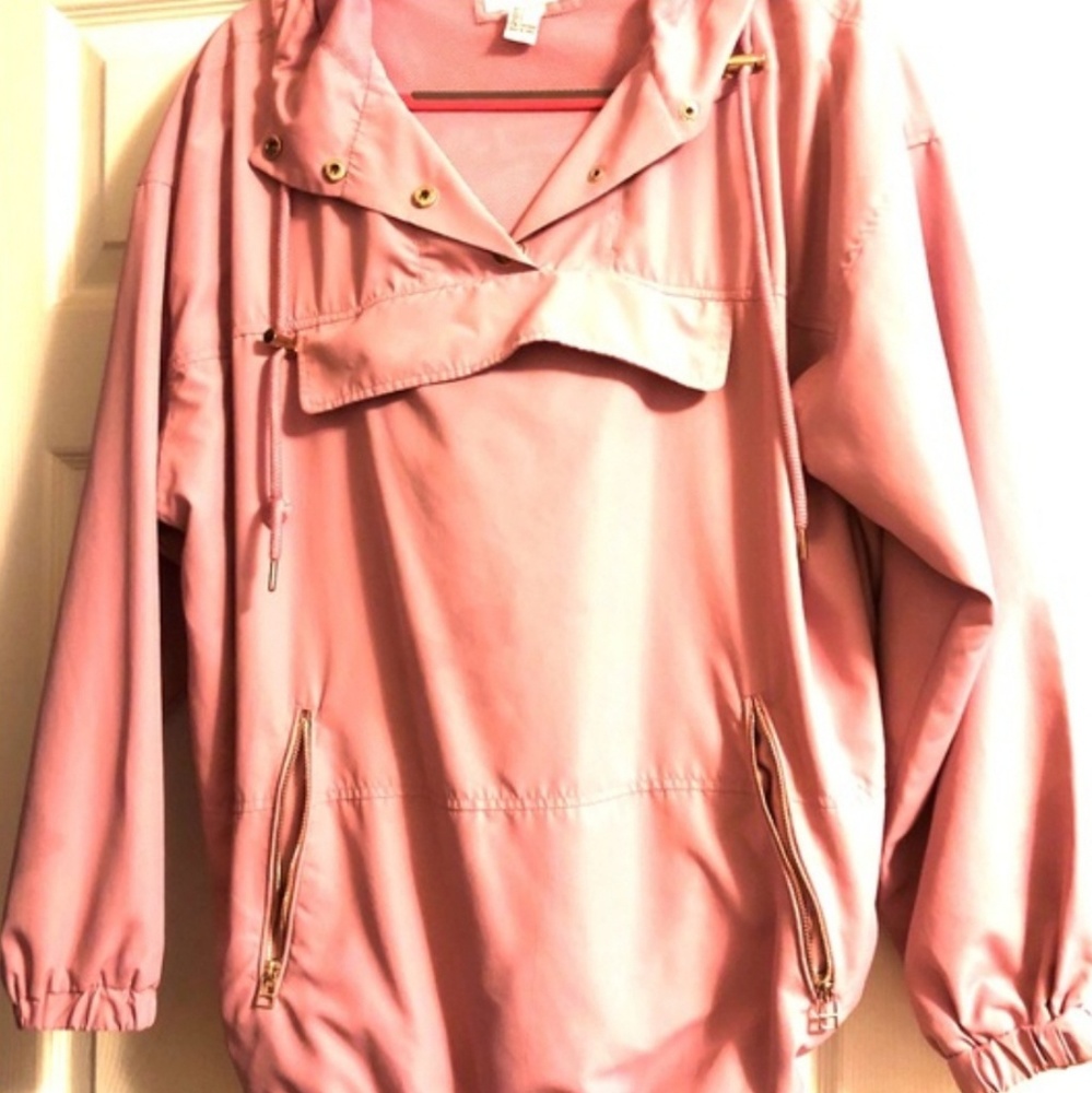 Forever 21 Pink Rain Jacket w/ Hood
